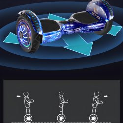 M005C    HOVERBOARD DESKOROLKA ELEKTRYCZNA LED DESKA 10` - niebieska E031-2
