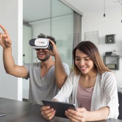 M002.5   OKULARY VR GOGLE 3D + KONTROLER BLUETOOTH-E242