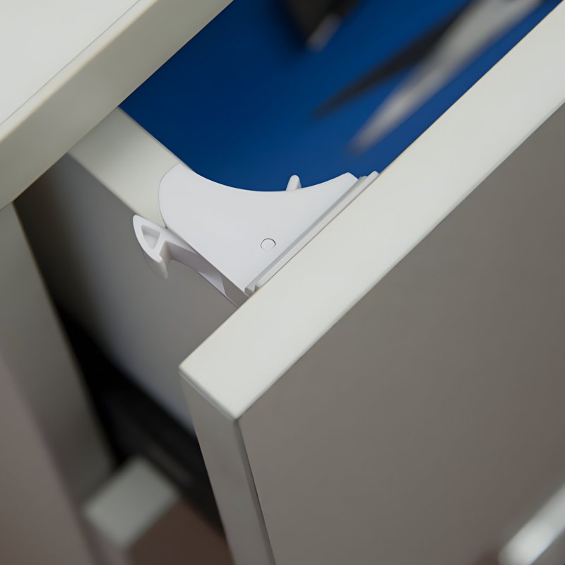 N265 ZABEZPIECZENIA SZAFEK DRZWI SZUFLAD BLOKADA MAGNETYCZNA 4 SZT X4 - kartonik O034