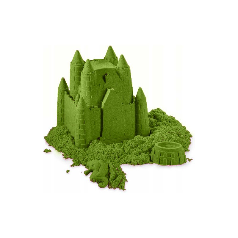 M003D ZESTAW PIASEK KINETYCZNY 3KG FOREMKI BASEN ZABAWKI - D007-2 Zielony piasek