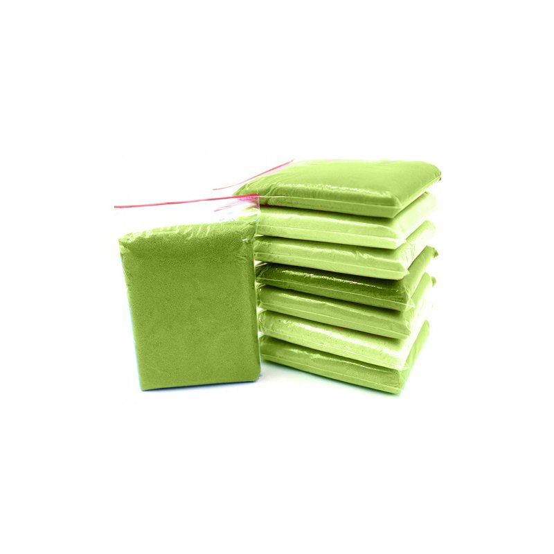 M003D ZESTAW PIASEK KINETYCZNY 3KG FOREMKI BASEN ZABAWKI - D007-2 Zielony piasek