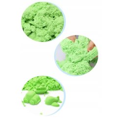 M003D ZESTAW PIASEK KINETYCZNY 3KG FOREMKI BASEN ZABAWKI - D007-2 Zielony piasek