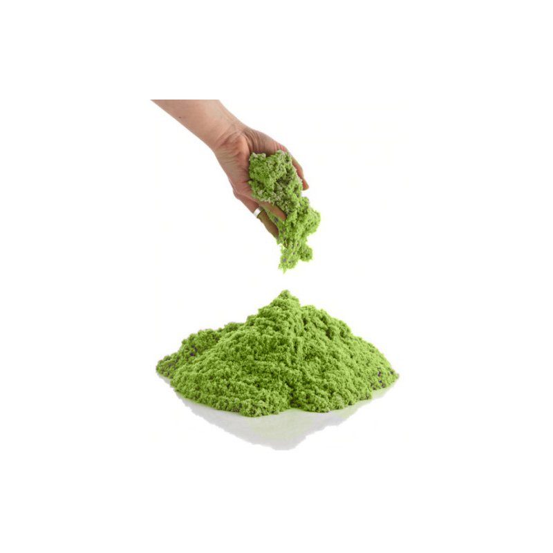 M003D ZESTAW PIASEK KINETYCZNY 3KG FOREMKI BASEN ZABAWKI - D007-2 Zielony piasek