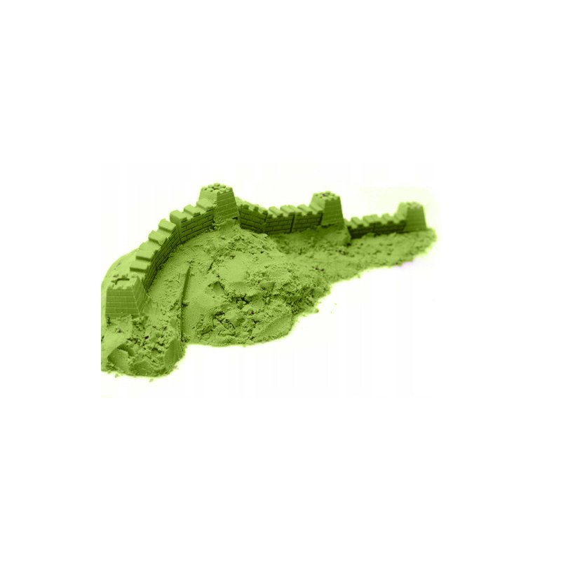 M003D ZESTAW PIASEK KINETYCZNY 3KG FOREMKI BASEN ZABAWKI - D007-2 Zielony piasek