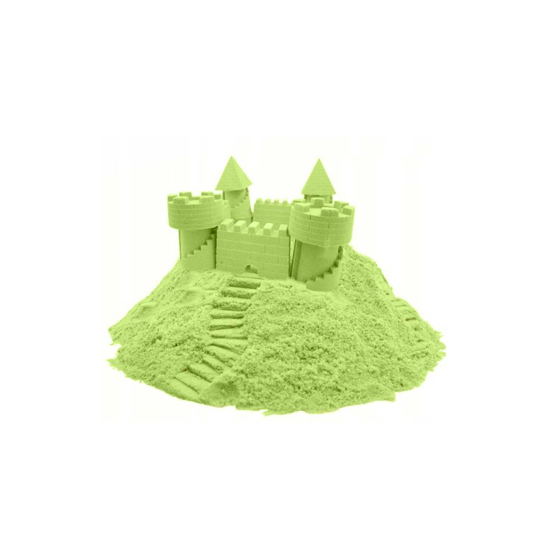 M003D ZESTAW PIASEK KINETYCZNY 3KG FOREMKI BASEN ZABAWKI - D007-2 Zielony piasek