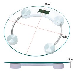 M003G WAGA ŁAZIENKOWA SCALE ELEKTRONICZNA SZKLANA LCD KG -O201