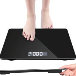 M003D   WAGA ŁAZIENKOWA SCALE ELEKTRONICZNA SZKLANA LCD KG - kwadratowa O202