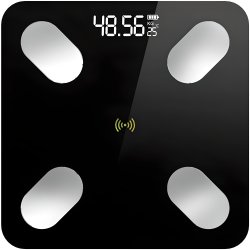 M002E    WAGA ŁAZIENKOWA ANALITYCZNA SLIM 180KG SMART+ 17w1 - czarna E032