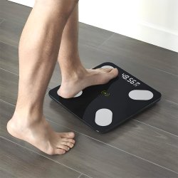M002E    WAGA ŁAZIENKOWA ANALITYCZNA SLIM 180KG SMART+ 17w1 - czarna E032