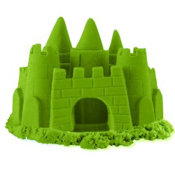 M032A (ALEJA1)  PIASEK KINETYCZNY 1KG PIASKOLINA 5 KOLORÓW MAGICZNY - D008-2 Zielony
