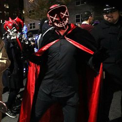 M005D   ŚWIECĄCA MASKA NA HALLOWEEN LED IMREZA  ACTA SQUID - czerwona