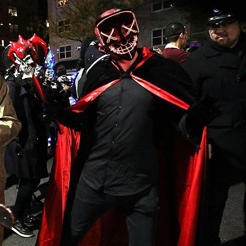 M005D   ŚWIECĄCA MASKA NA HALLOWEEN LED IMREZA  ACTA SQUID - czerwona