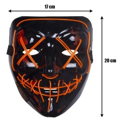 M005D   ŚWIECĄCA MASKA NA HALLOWEEN LED IMREZA  ACTA SQUID - czerwona