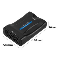 M002E ADAPTER KONWERTER HDMI DO NA SCART AV EURO FULL HD -E281