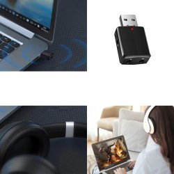M002E    ODBIORNIK DŹWIĘKU ADAPTER BLUETOOTH USB + AUX MINIJACK E298