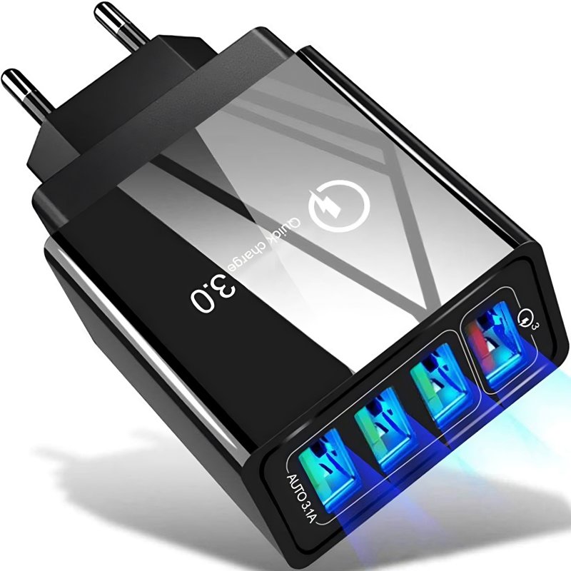 M000    SZYBKA ŁADOWARKA SIECIOWA 3.0 USB QUICK CHARGE-E373