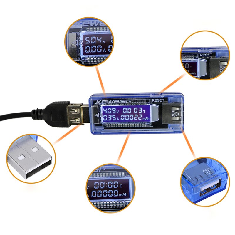 N374 MIERNIK WOLTOMIERZ USB AMPEROMIERZ TESTER-E363