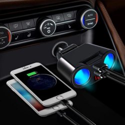N123 ROZDZIELACZ GNIAZDA ZAPALNICZKI USB WOLTOMIERZ ŁADOWARKA-E382