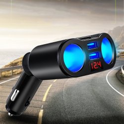 N123 ROZDZIELACZ GNIAZDA ZAPALNICZKI USB WOLTOMIERZ ŁADOWARKA-E382