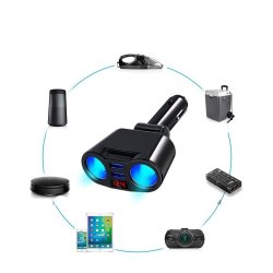 N123 ROZDZIELACZ GNIAZDA ZAPALNICZKI USB WOLTOMIERZ ŁADOWARKA-E382
