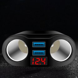 N123 ROZDZIELACZ GNIAZDA ZAPALNICZKI USB WOLTOMIERZ ŁADOWARKA-E382