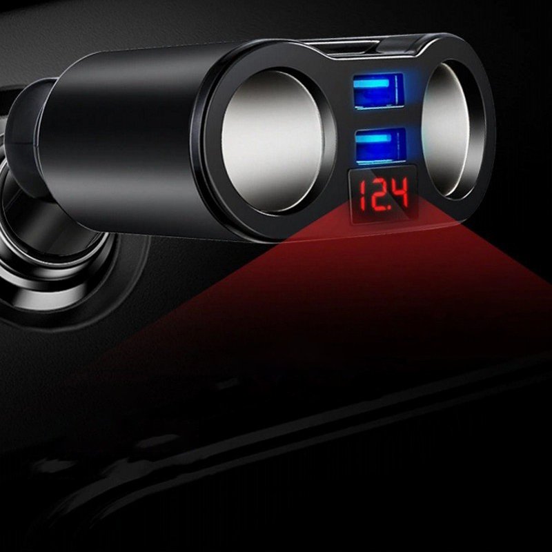 N123 ROZDZIELACZ GNIAZDA ZAPALNICZKI USB WOLTOMIERZ ŁADOWARKA-E382