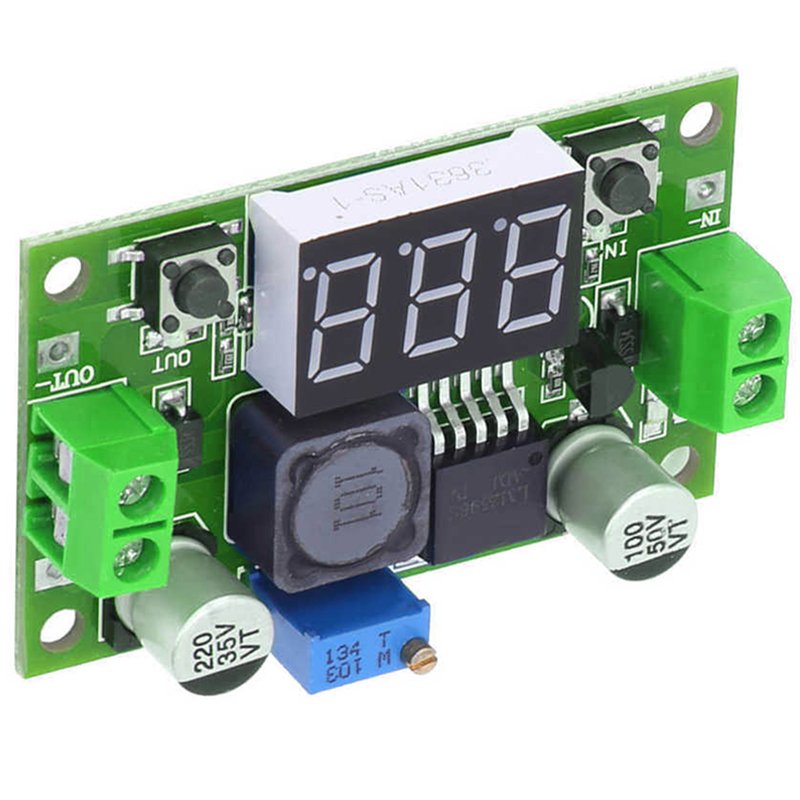 M002E   PRZETWORNICA REGULATOR NAPIĘCIA DC-DC LM2596 LCD-zielony E372