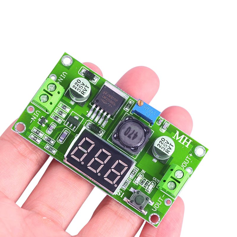 M002E   PRZETWORNICA REGULATOR NAPIĘCIA DC-DC LM2596 LCD-zielony E372