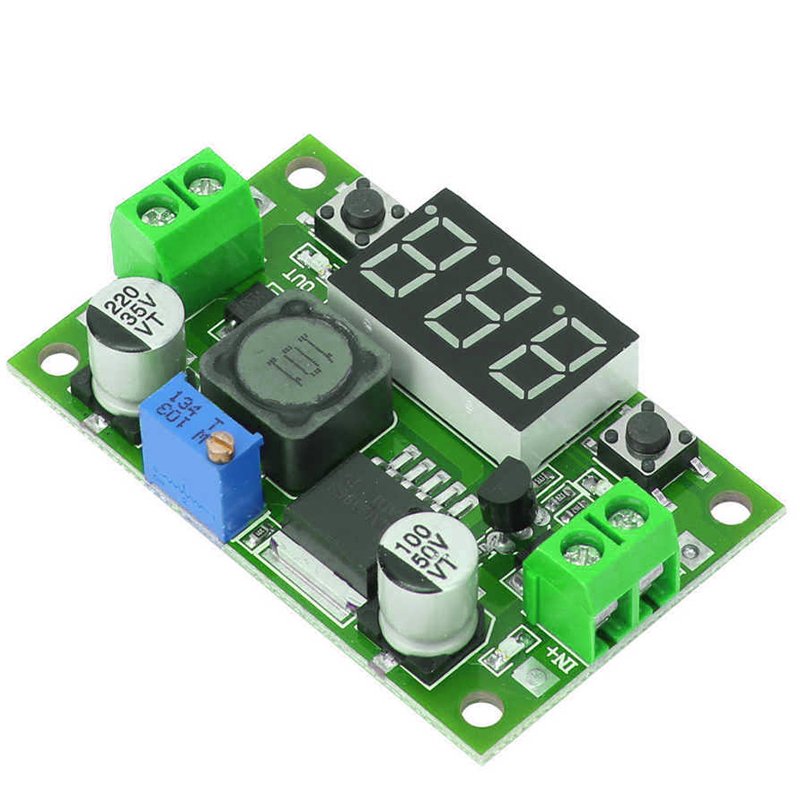 M002E   PRZETWORNICA REGULATOR NAPIĘCIA DC-DC LM2596 LCD-zielony E372