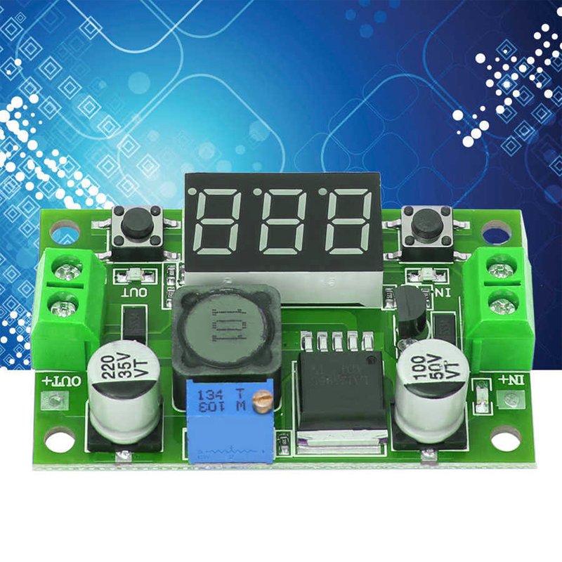 M002E   PRZETWORNICA REGULATOR NAPIĘCIA DC-DC LM2596 LCD-zielony E372