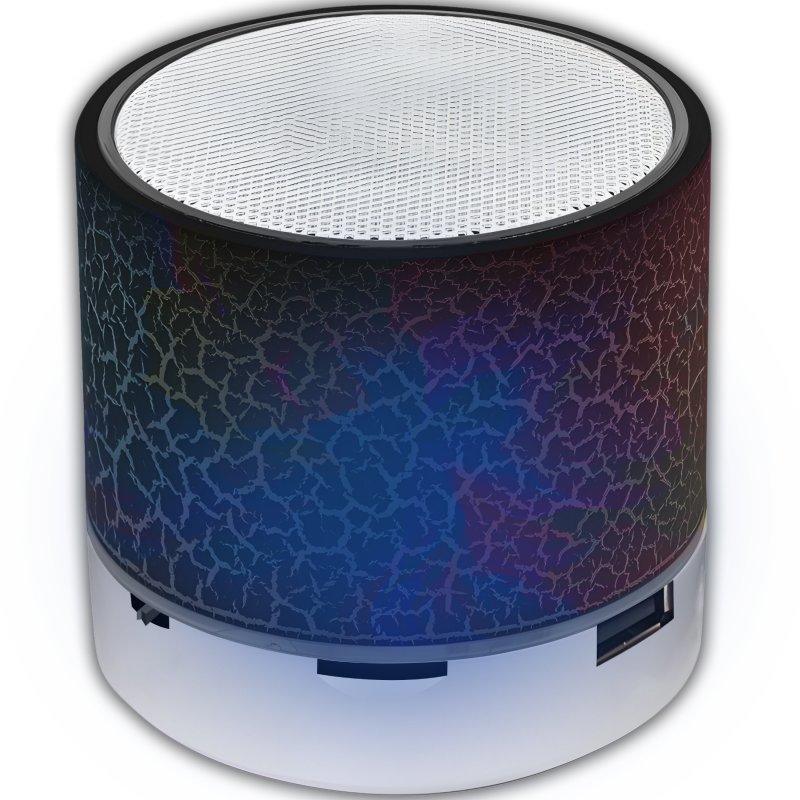 N158 GŁOŚNIK BEZPRZEWODOWY MINI PRZENOŚNY BLUETOOTH USB SD ŚWIECĄCY LED CZARNY -czarny E209-4