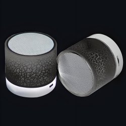 N158 GŁOŚNIK BEZPRZEWODOWY MINI PRZENOŚNY BLUETOOTH USB SD ŚWIECĄCY LED CZARNY -czarny E209-4
