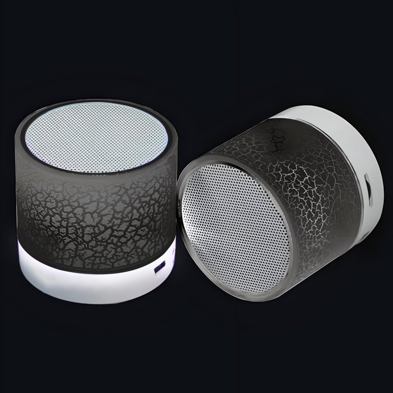 N158 GŁOŚNIK BEZPRZEWODOWY MINI PRZENOŚNY BLUETOOTH USB SD ŚWIECĄCY LED CZARNY -czarny E209-4