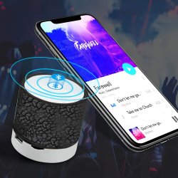 N158 GŁOŚNIK BEZPRZEWODOWY MINI PRZENOŚNY BLUETOOTH USB SD ŚWIECĄCY LED CZARNY -czarny E209-4