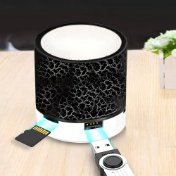 N158 GŁOŚNIK BEZPRZEWODOWY MINI PRZENOŚNY BLUETOOTH USB SD ŚWIECĄCY LED CZARNY -czarny E209-4