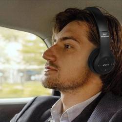 M003F    SŁUCHAWKI BEZPRZEWODOWE P47 BLUETOOTH MIKROFON MP3- E142 czarny