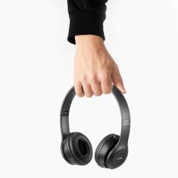 M003F    SŁUCHAWKI BEZPRZEWODOWE P47 BLUETOOTH MIKROFON MP3- E142 czarny