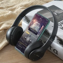 M003F    SŁUCHAWKI BEZPRZEWODOWE P47 BLUETOOTH MIKROFON MP3- E142 czarny