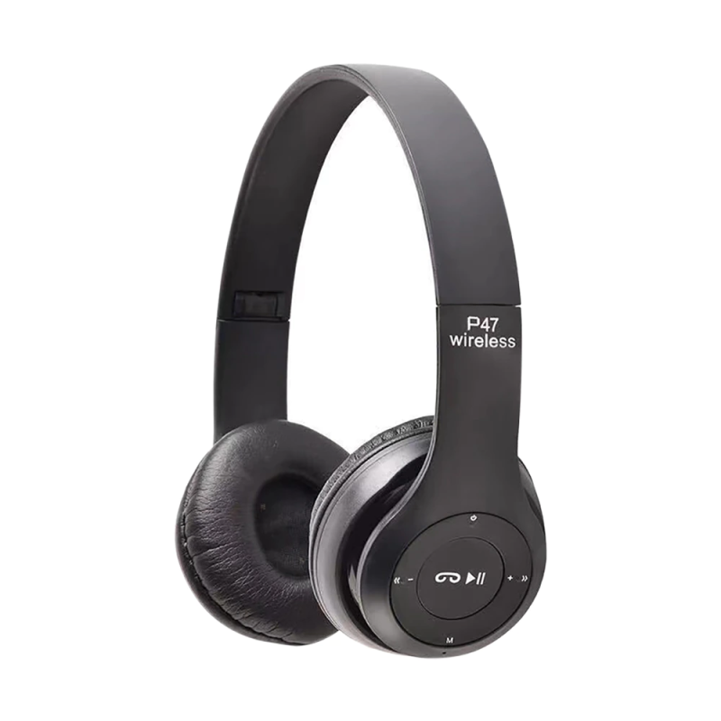 M003F    SŁUCHAWKI BEZPRZEWODOWE P47 BLUETOOTH MIKROFON MP3- E142 czarny