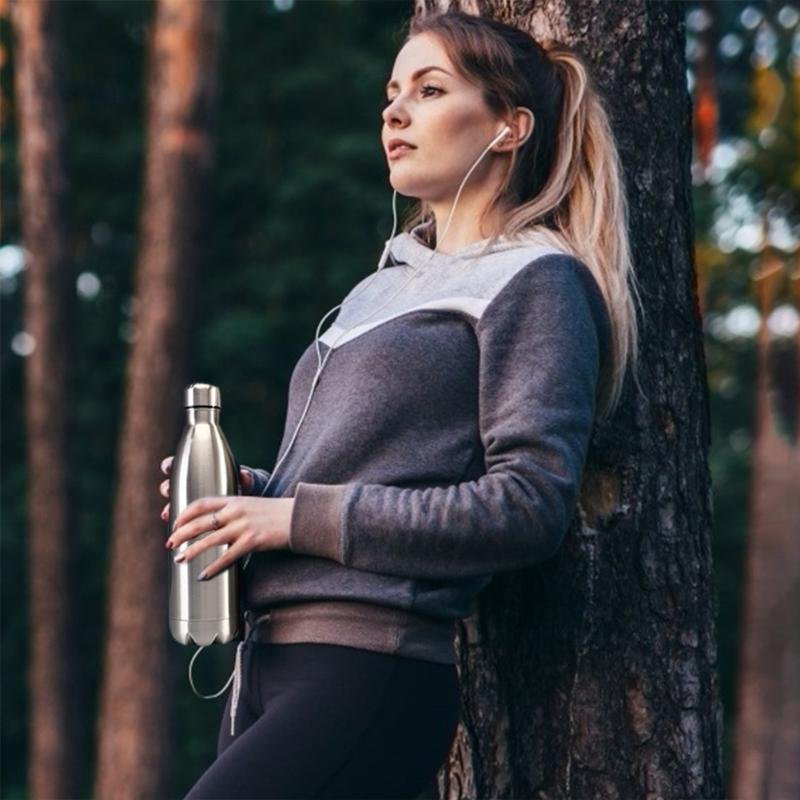 M003A   BUTELKA NA WODĘ TERMICZNA BIDON TERMICZNY STAL NIERDZEWNA TERMOS 500 ML -O390