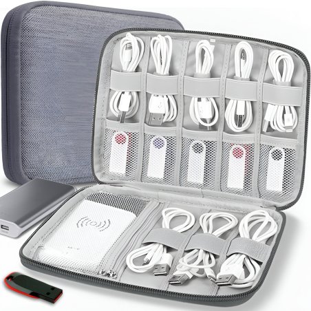 M003A  ORGANIZER PODRÓŻNY TORBA ETUI NA KABLE ŁADOWARKI -S127