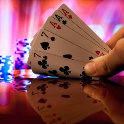 M002D    KARTY DO GRY ZESTAW KART POKER POWLEKANE 54SZT-niebieskie D054 ❗️❗️1 TALIA❗️❗️