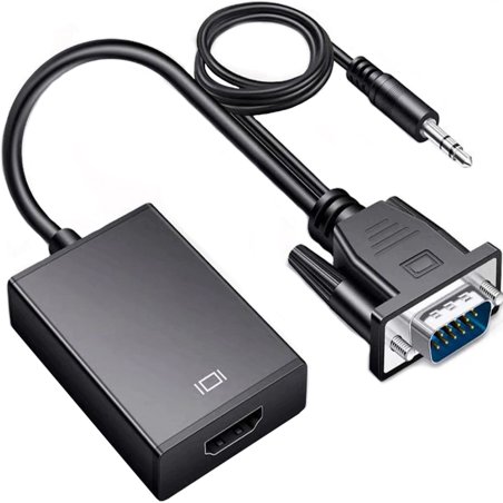M000   KABEL ADAPTER VGA HDMI FULL HD D-SUB PRZEWÓD AUDIO -E394