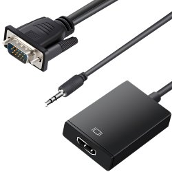 M000   KABEL ADAPTER VGA HDMI FULL HD D-SUB PRZEWÓD AUDIO -E394