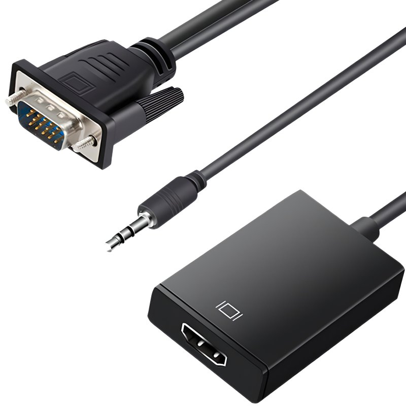 M000   KABEL ADAPTER VGA HDMI FULL HD D-SUB PRZEWÓD AUDIO -E394