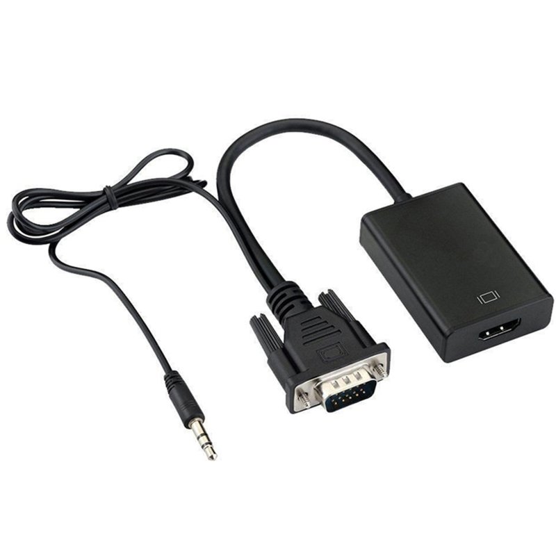 M000   KABEL ADAPTER VGA HDMI FULL HD D-SUB PRZEWÓD AUDIO -E394