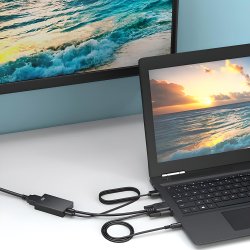 M000   KABEL ADAPTER VGA HDMI FULL HD D-SUB PRZEWÓD AUDIO -E394