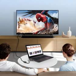 M000   KABEL ADAPTER VGA HDMI FULL HD D-SUB PRZEWÓD AUDIO -E394