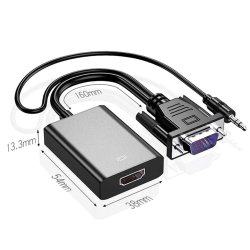 M000   KABEL ADAPTER VGA HDMI FULL HD D-SUB PRZEWÓD AUDIO -E394
