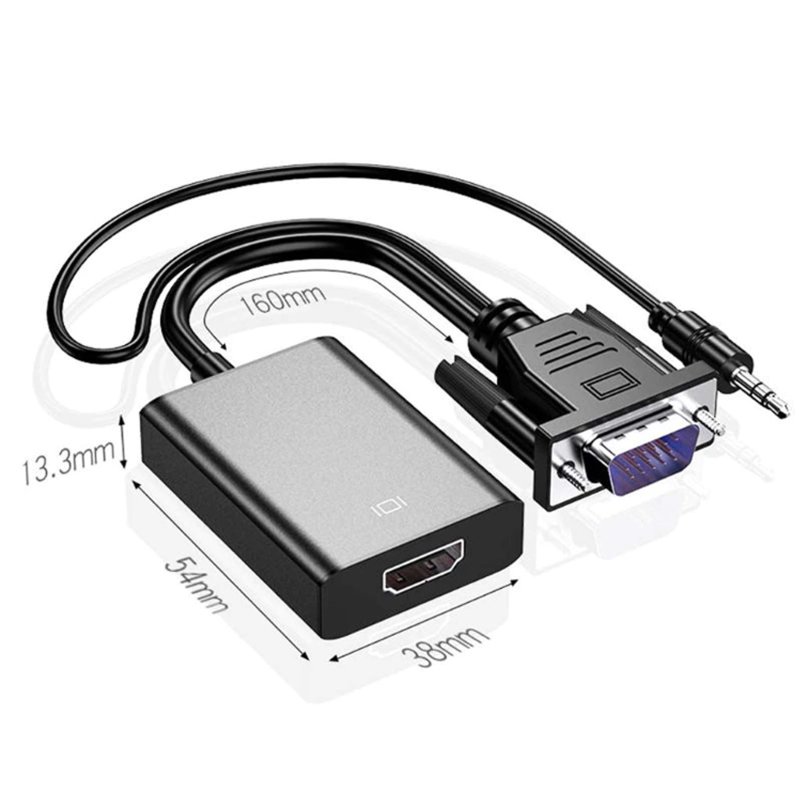 M000   KABEL ADAPTER VGA HDMI FULL HD D-SUB PRZEWÓD AUDIO -E394